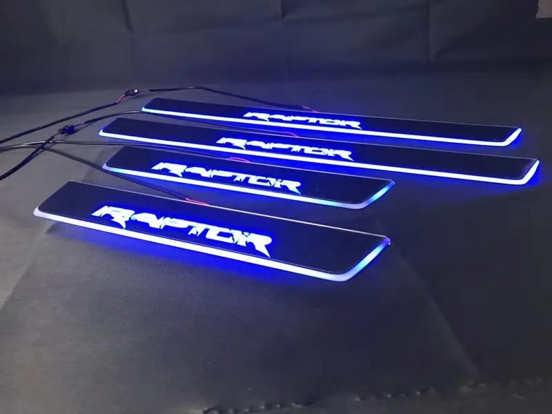 

Qirun акриловые светодиодные накладки на дверные пороги для ford raptor