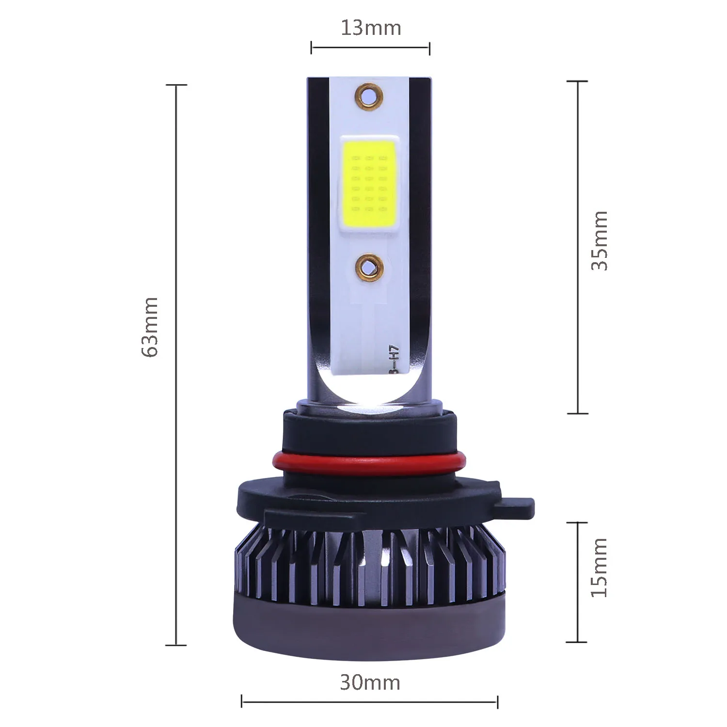 2 шт. автомобиль 9 V-36 V 3000K 6000LM светодиодный фары лампы COB LED дальнего света Hi-фара