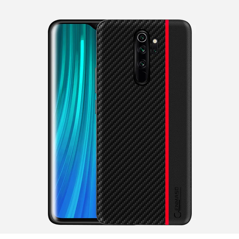 Для Redmi Note 8 Pro чехол Оригинальное углеродное волокно PU кожаный защитный чехол для Xiaomi Redmi Note 8 Pro Note 7 5 K20 Pro Чехол - Цвет: Красный