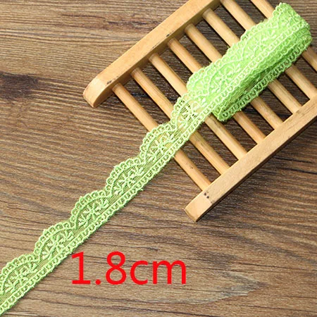 1 yard 1.8CM 1 ярдов 1,7-7,5 см хлопчатобумажная кружевная ткань DIY ткань кружева цветок подарок лента украшение Материал Цвет хлопок кружево - Цвет: 1 yard 1.8CM