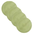 Набор из 4 круглых салфеток для кухонного обеденного стола, красныйсинийзеленыйкофейныйчерныйбежевый нескользящий коврик для стола, изоляционная подставка, столовая посуда