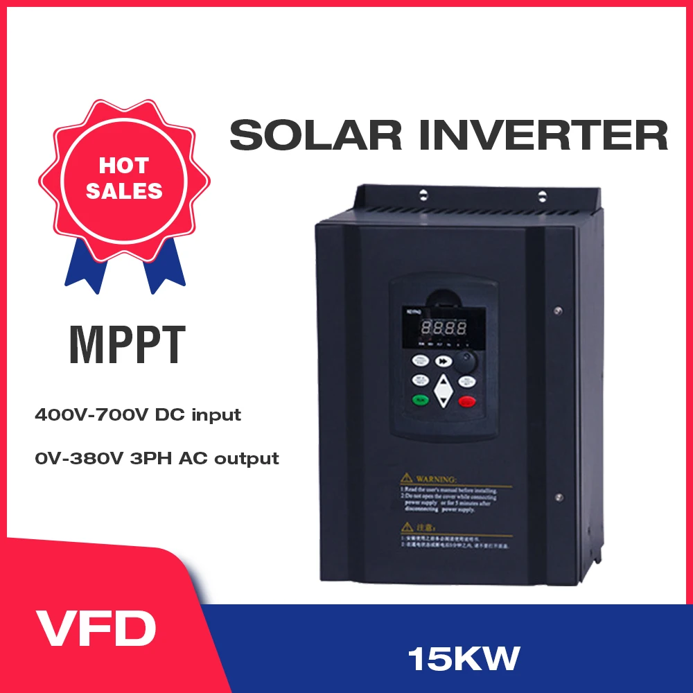 Solar DC or Household Power Input  Output 3_Phases 380V 15 KW For Pump Motor