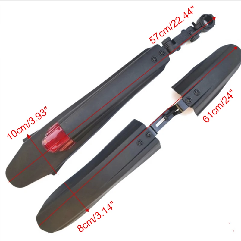 Bike Bicycle Fender With Reflector Light MTB Front Rear Mudguards Wings Cycling Mountain Durable Accessories | Спорт и развлечения