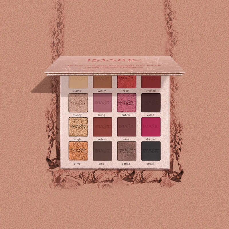 IMAGIC тени для век матовые мерцающие блестящие легкие в носке Палитра