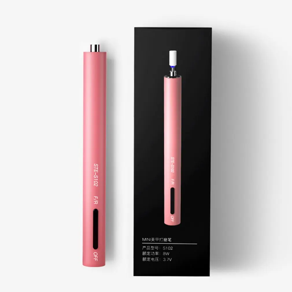 

USB Rechargeable LED Lamp Lighting Nail Polisher Pen Portable Remove Dead Skin Unload Manicure Nail Polishing Tool