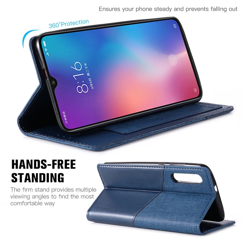 Для Xiaomi Mi 9 9T Max 2 3 PocoPhone F1 Redmi K20 Pro Note 7 6 Роскошный чехол из сшитой кожи с магнитным закрытием