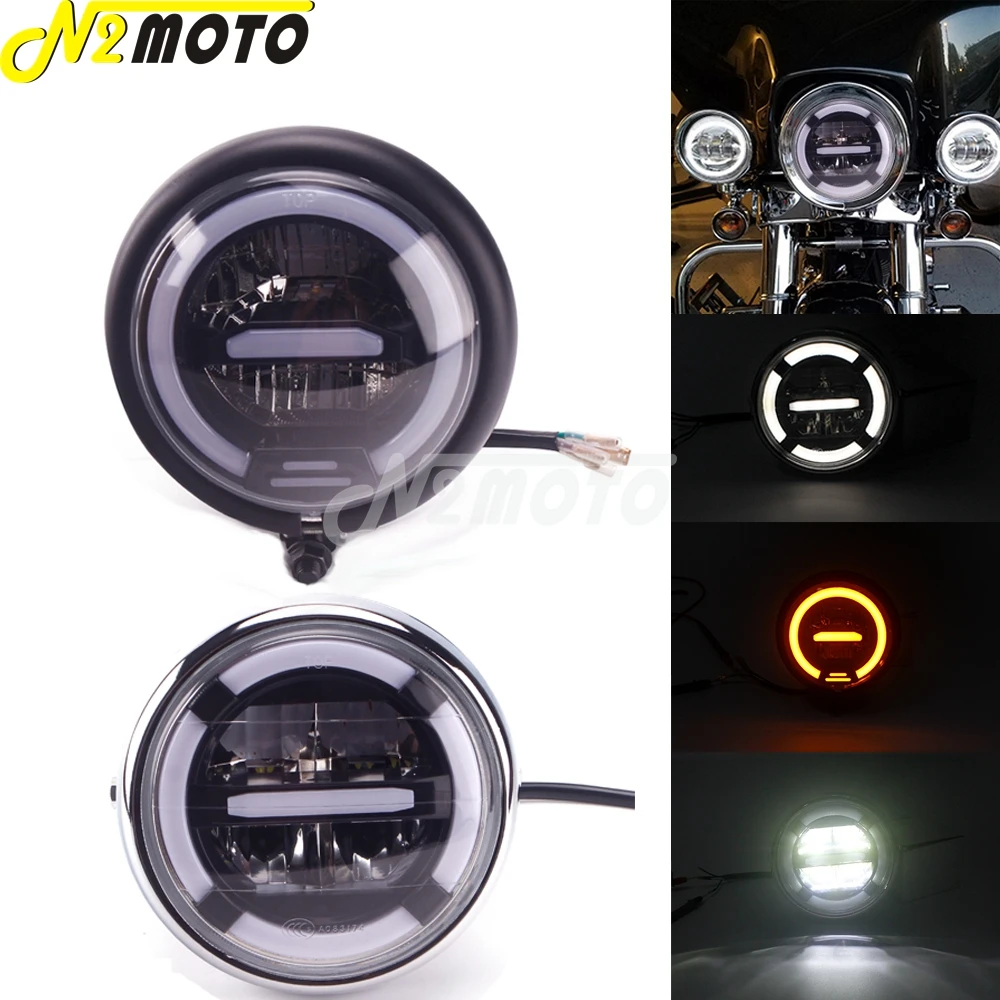 Налобный фонарь с ближним/дальним светом для мотоцикла светодиодные дневные