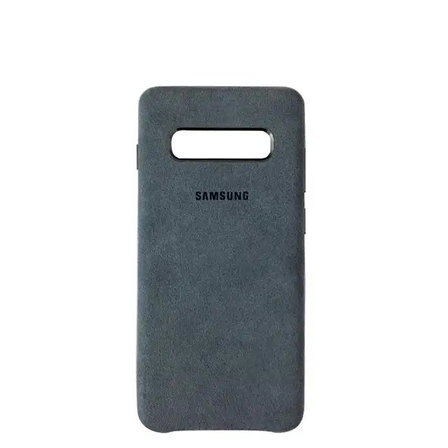 Чехол для samsung S10 для Galaxy S10Plus S10+ S10E Alcantara, кожаный Премиум чехол, полная защита, 5 цветов - Цвет: Серый
