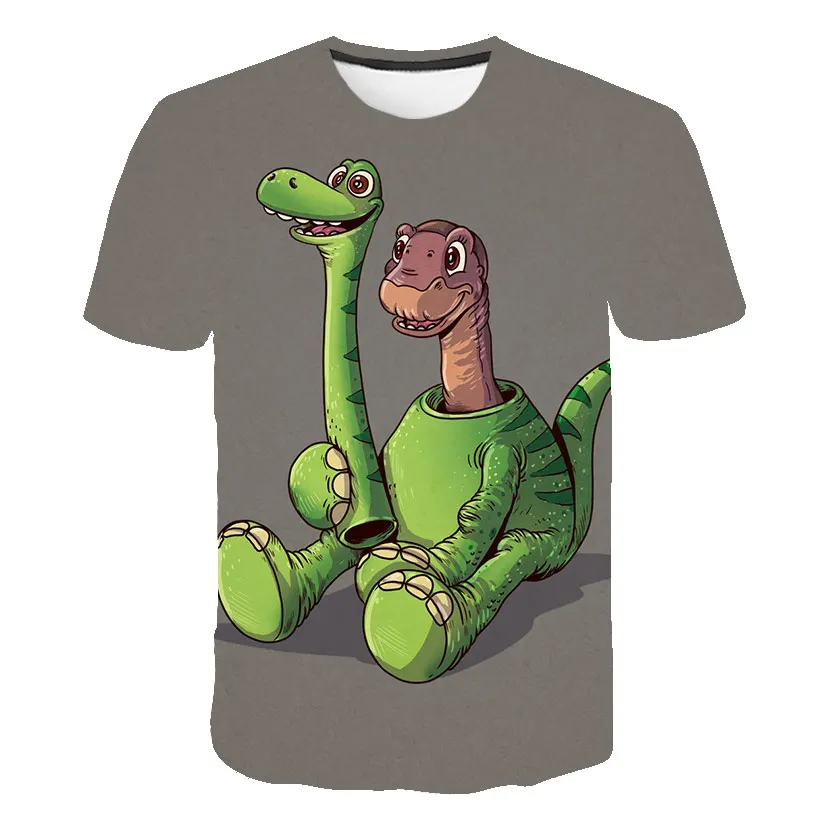 

4-14Y Boy 3D Printed Dinosaur Costume T-Shirt Children's Anime Short-Sleeved Cartoon T-Shirt Girl Toddler Summer T-Shirt Clothes