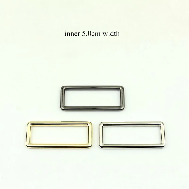 10pcs 50mm Metal Square O D Ring Buckles Bag Adjustable Rectangle Buckle DIY Backpack Straps Shoes Garment Leather Accessories