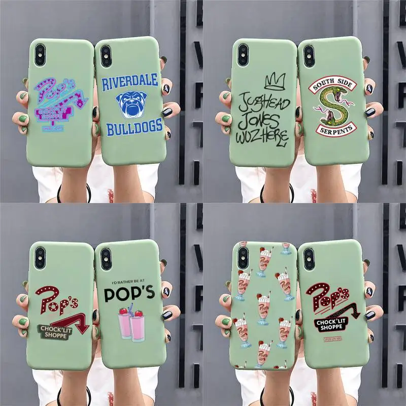 

American TV Riverdale Phone Case for iphone 13 12 mini 11 Pro Max X XS XR Solid Color For 7 8 6 6S Plus Capa