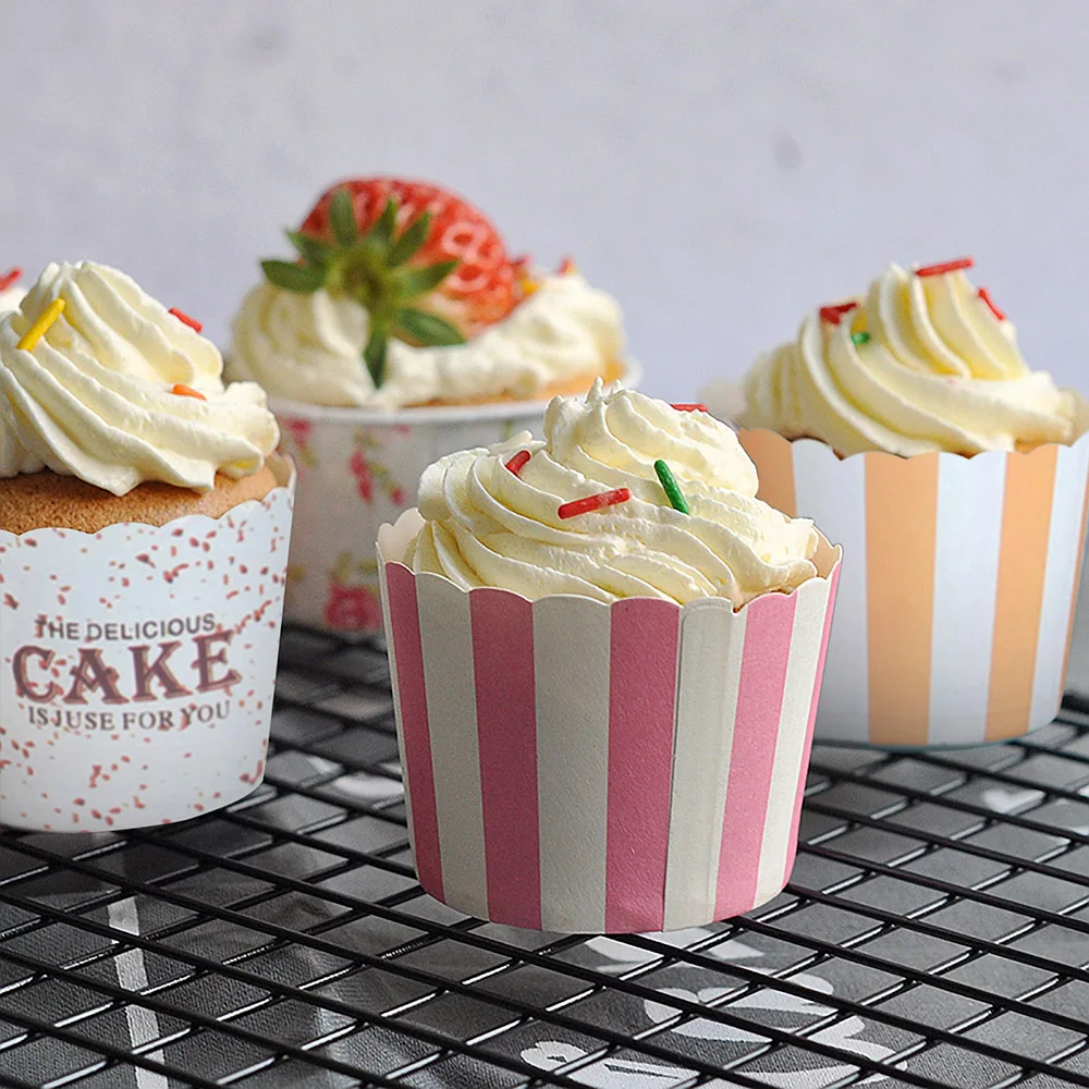 50 шт./компл. безопасный Материал милый выпечки Бумага чашки кекс формы для