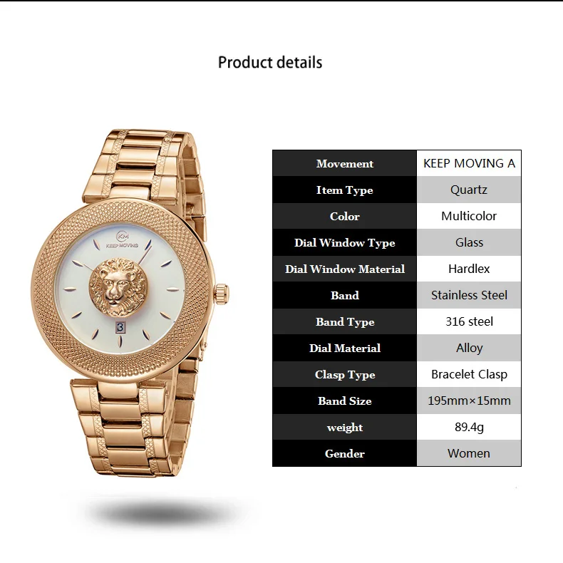 Часы наручные женские Кварцевые водонепроницаемые из нержавеющей стали с