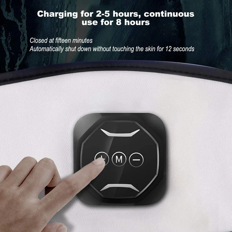 Ремень электрический EMS для похудения тренажер мышц тонизирующий пояс 6 режимов