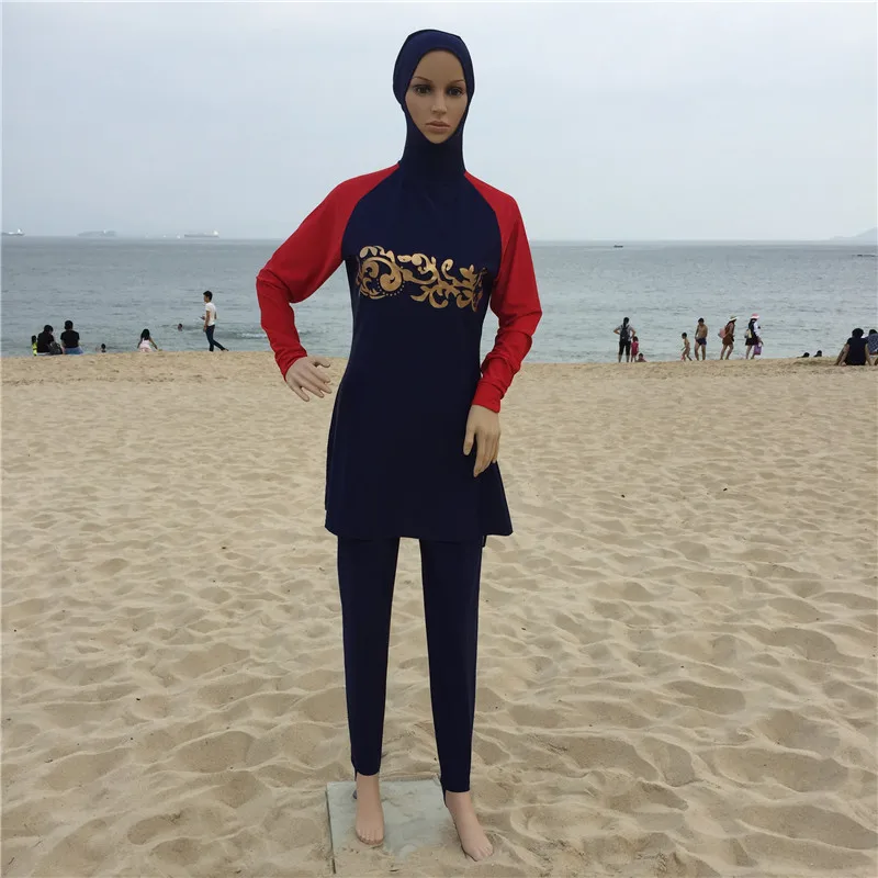 L женский скромный хиджаб размера плюс Мусульманский купальник одежда для