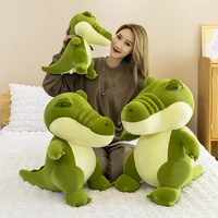 3765cm standing green alligator doll squishy down cotton stuffed cute animal short plush toy boys girls present