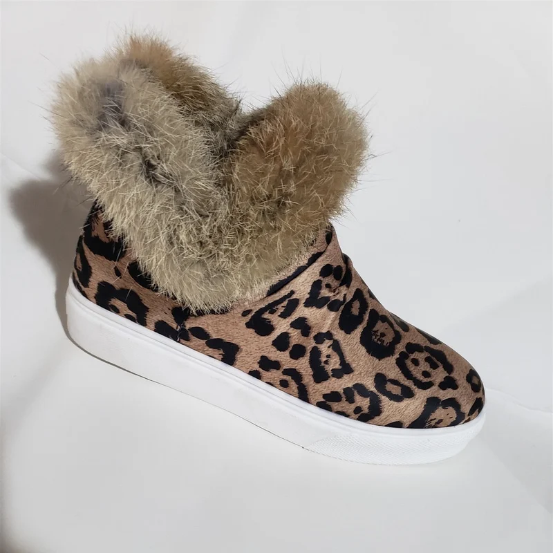 Зимние женские ботинки модная женская обувь для женщин 2021 пушистые меховые на