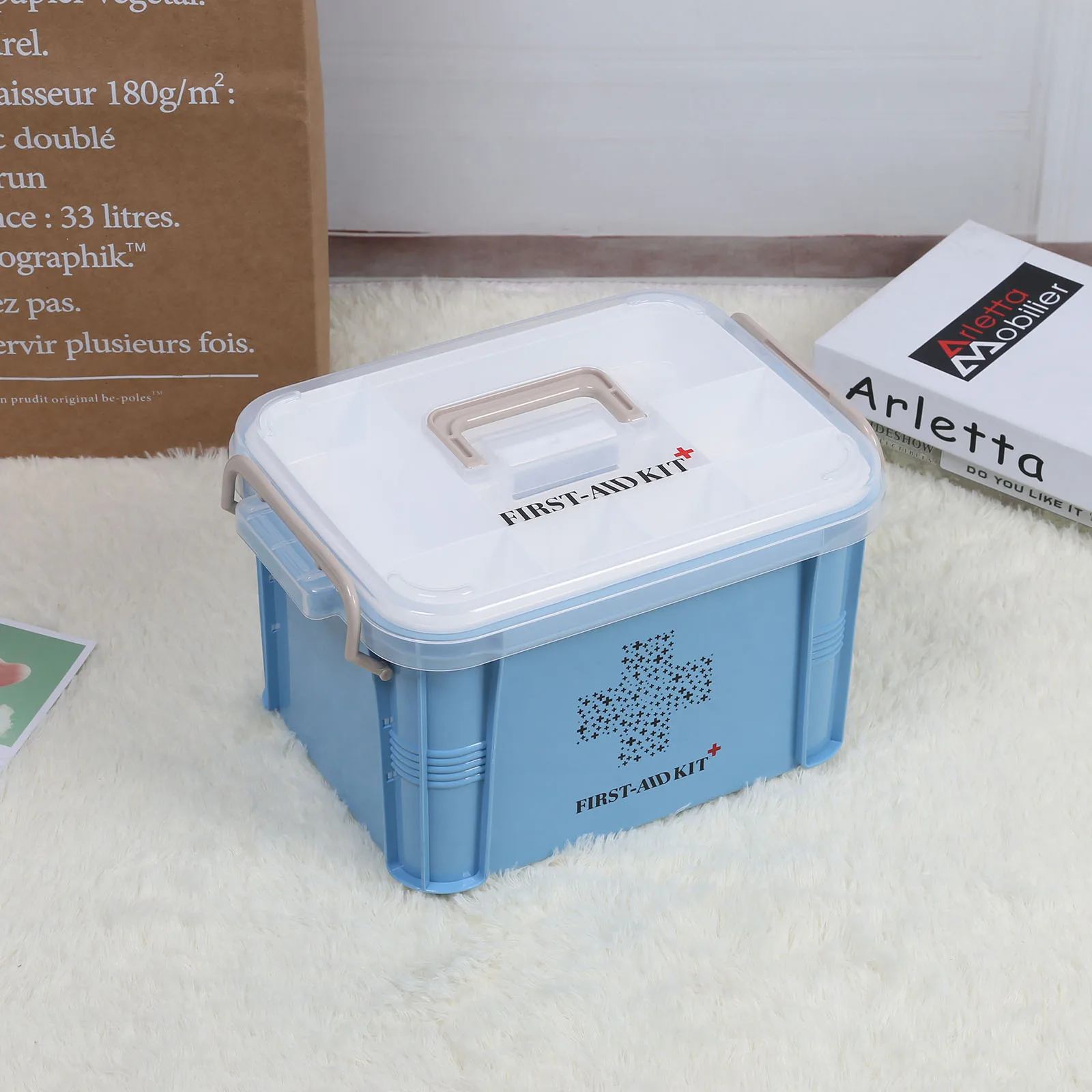 1 шт. пластиковая аптечка медицинская коробка контейнеры для хранения большой