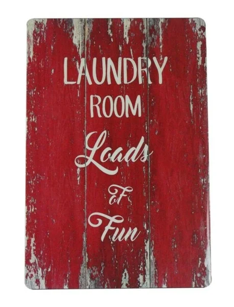 

Laundry room loads of fun tin metal sign cheap metal wall decor