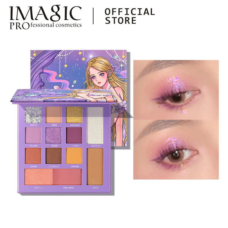 IMAGIC NEW blend 9-цветные тени для век матовые перламутровые гибридные диски