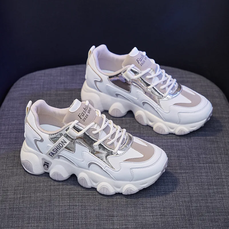 

Spring New Wedges Shoes Women White Sneakers Platform 2021 New Female Casual White Shoes Student Wedges Sneakers Comfortable