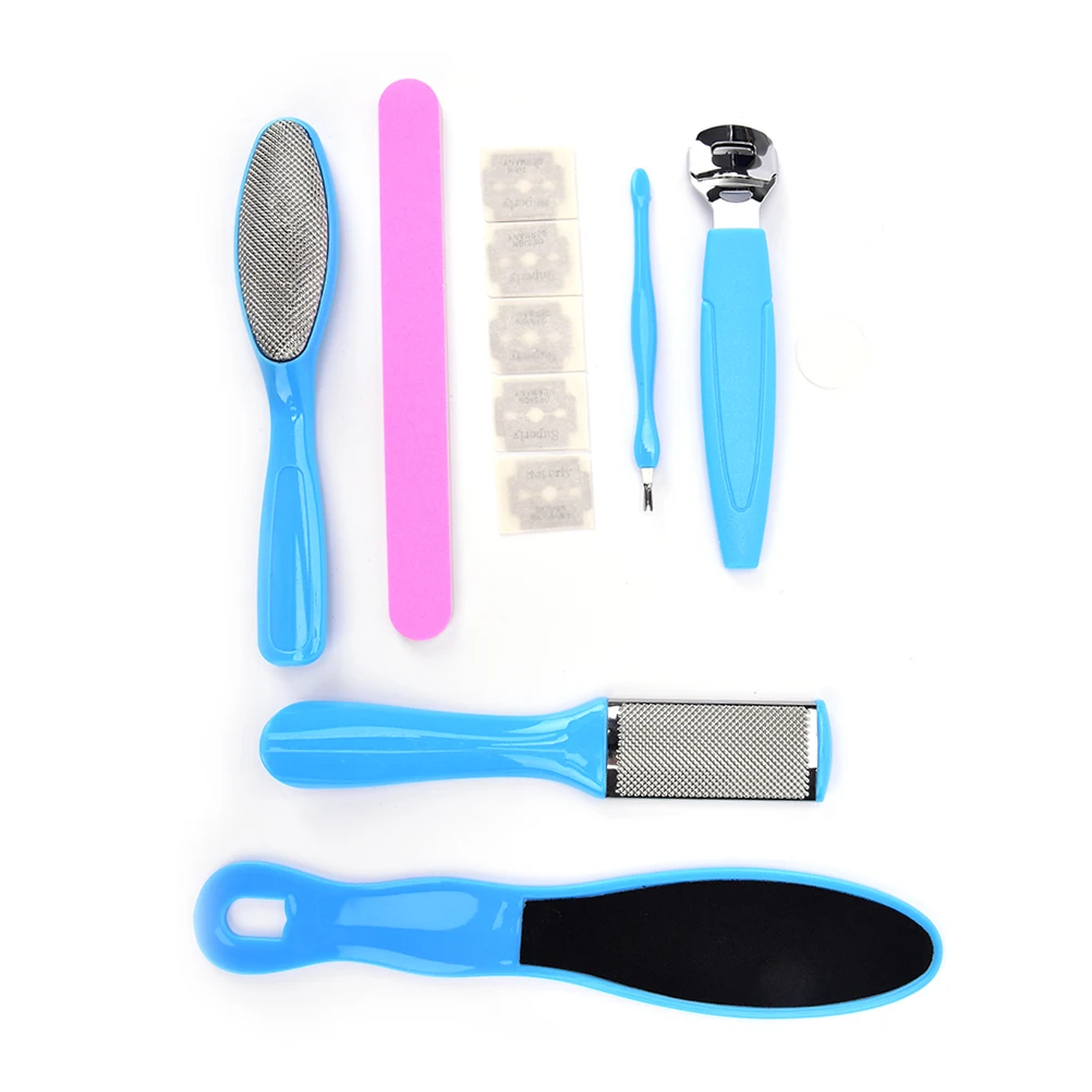 

10PCS Portable Foot File Set Dead Hard Skin Callus Remover Cuticle Pusher Scraper Pedicure Foot Nail/Skin Care Foot Rasp Tools