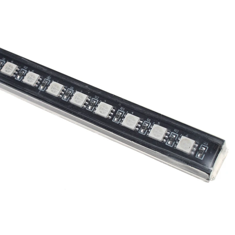 2" 7-color DC 12V 48 светодиодный RGB сканер флэш-автомобиль внедорожник Мотоцикл стробоскоп Knight Rider комплект ПВХ флэш-светильник