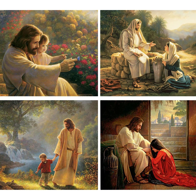 Алмазная вышивка 5d картина Иисуса и ребенка Набор для вышивки крестиком