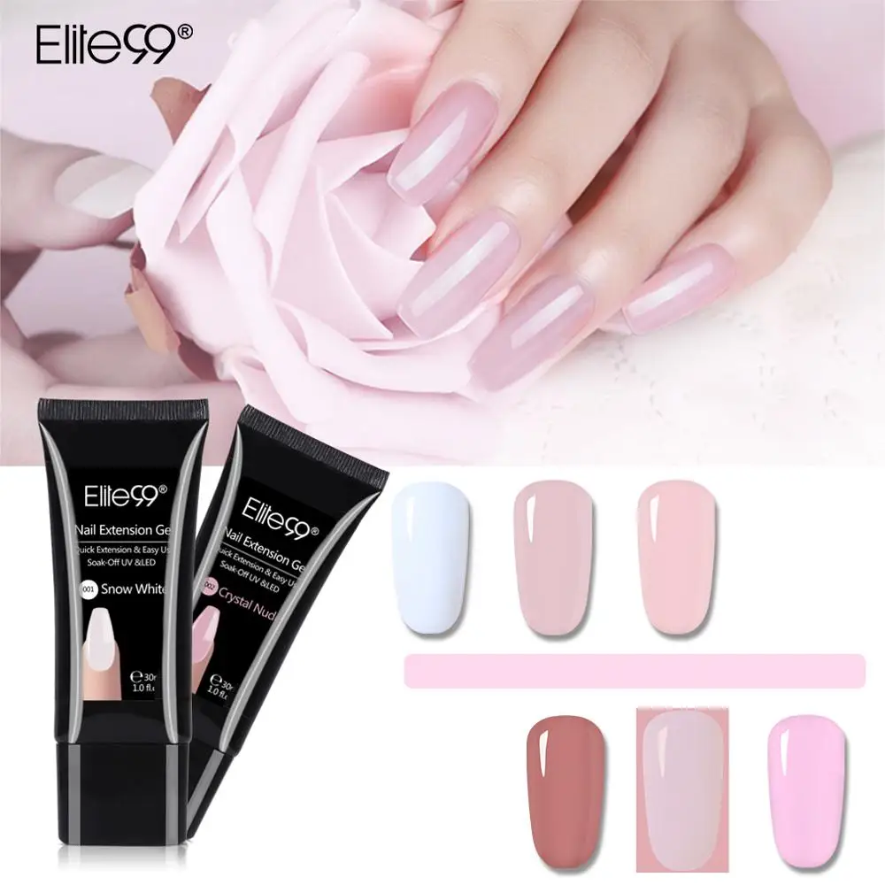 Elite99 30 мл Гель лак для наращивания ногтей Кристальный УФ гель Гелевый желе