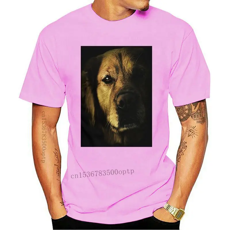 

New 2021 Dog Quality Men T-Shirt Labrador Head Short-Sleeved Tee Shirt