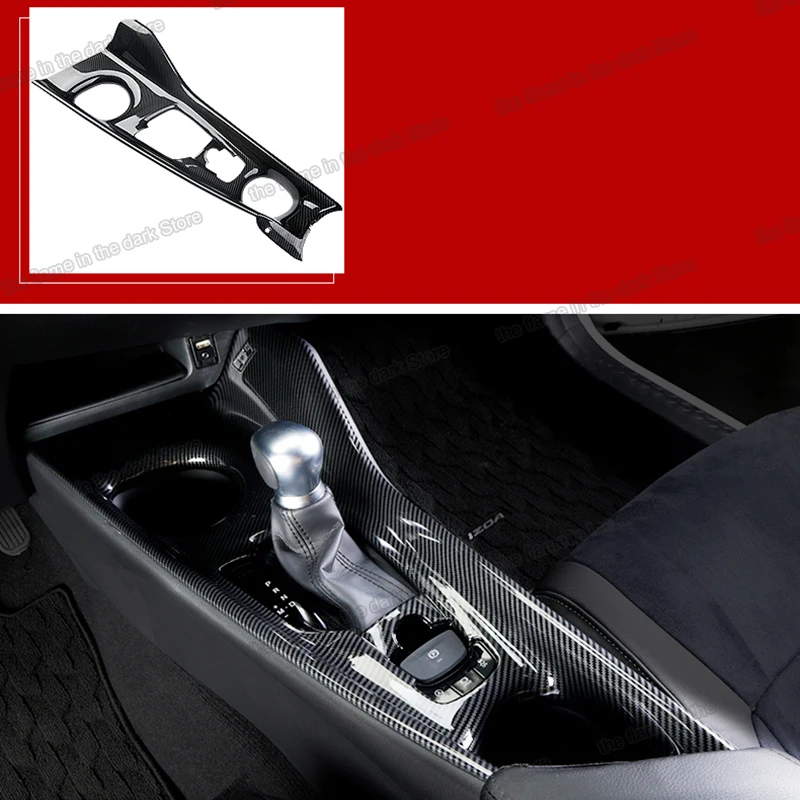 Lsrtw2017 углеродное волокно abs Автомобильная панель переключения передач для toyota chr
