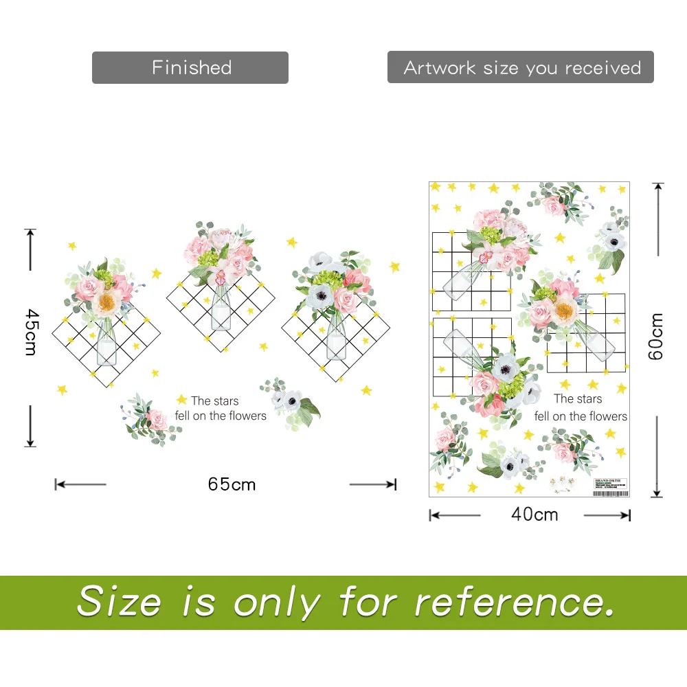Современный нордический стиль Цветочная композиция FloArr Настенная Наклейка