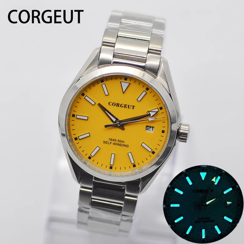 

Corgeut Top Brand Watch Men Automatic Mechanical Watch Stainless Steel 50m Waterproof Luxury Oyster Clock Relogio Masculino