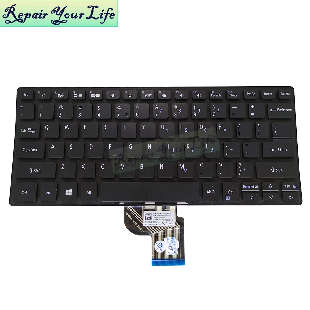 

Replacement keyboards for Acer Aspire Spin1 N17H2 SP111 32 SP111-32N P98G US English German keyboard black SV1T-A81B V164166AS1