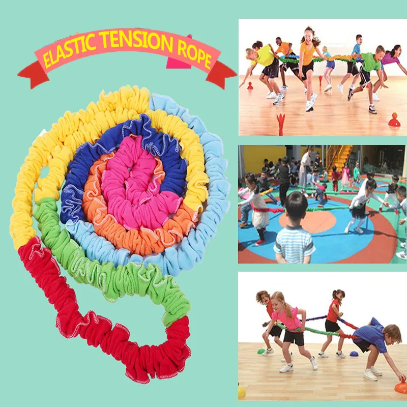 

Outdoor Toys Children Elastic Pull Rope Sports Game for Kids Kindergarten Physical Sensory Integration Training Equipment