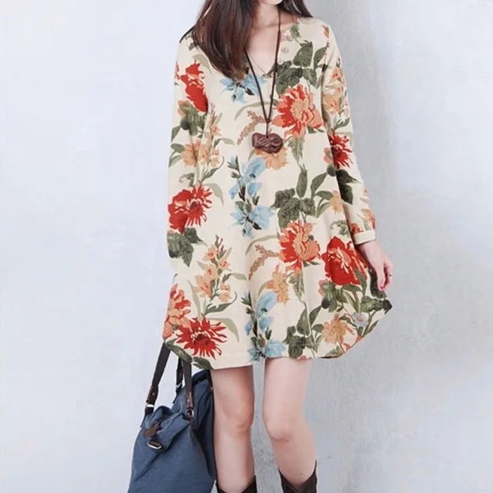 

Women Dress Autumn Festivals Classics Comfort Clothing Parties Clothing Dresses Ladies Female Womens Print