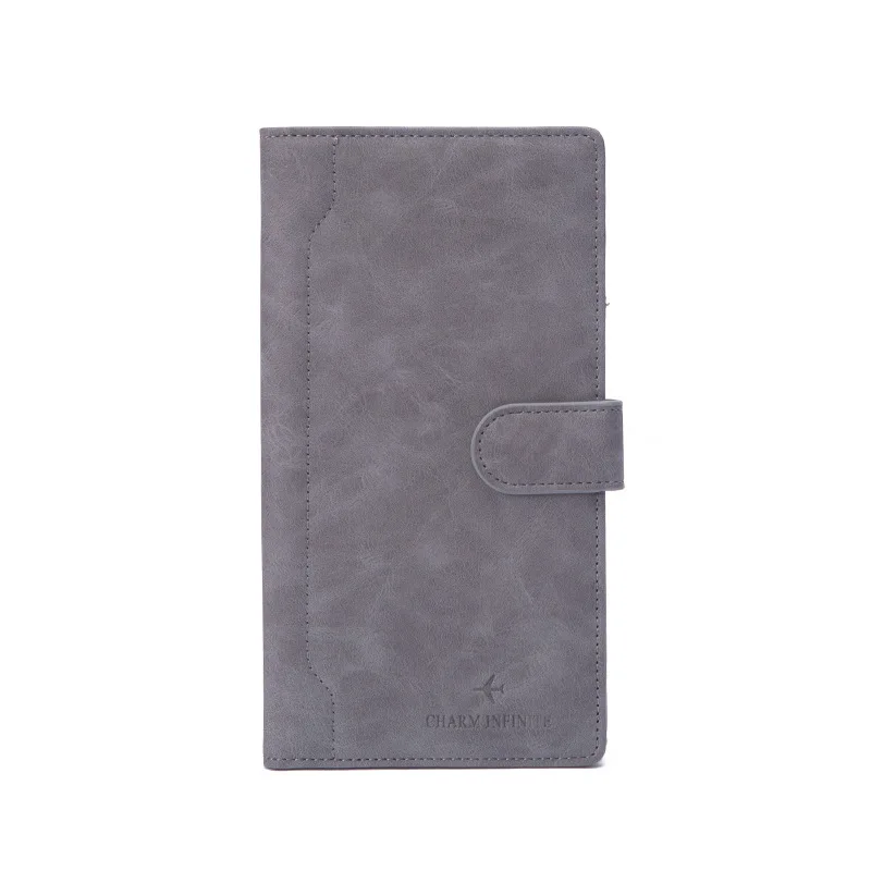 Новинка 2020 Стильный чехол для паспорта с RFID Простой Длинный держатель пряжкой