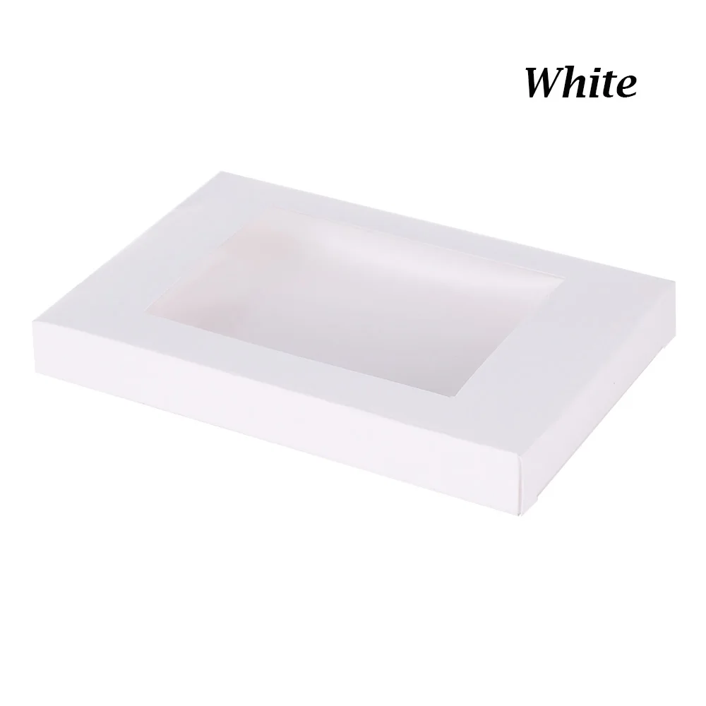 

10 шт. крафт-бумажные подарочные коробки с прозрачным окном