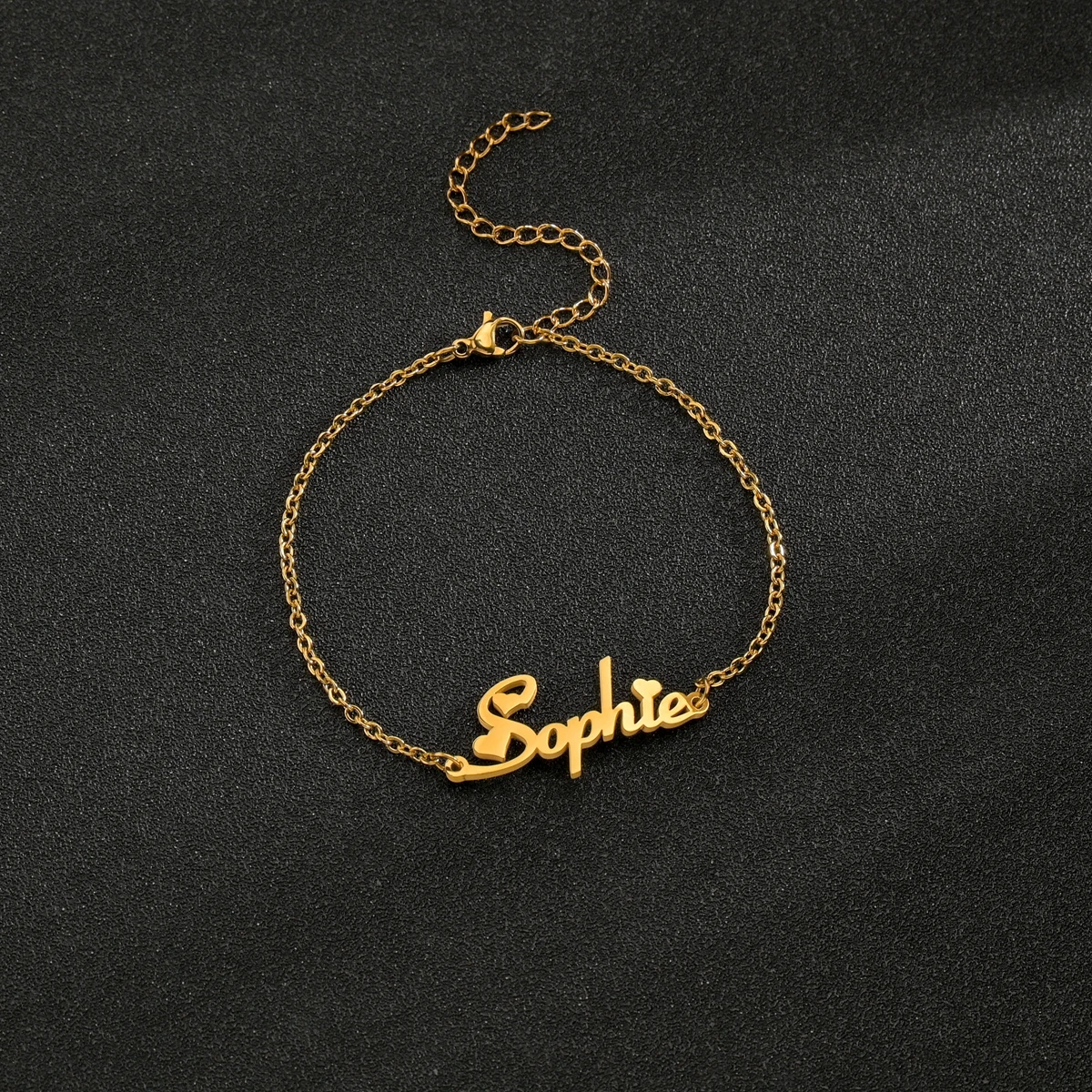 Регулируемый именной браслет Goxijite для женщин детей из нержавеющей стали