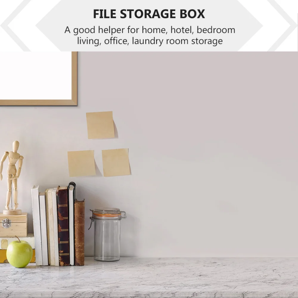 

2pcs Book Storage Boxes Square Files Storage Boxes Cubbyholes Storage Boxes