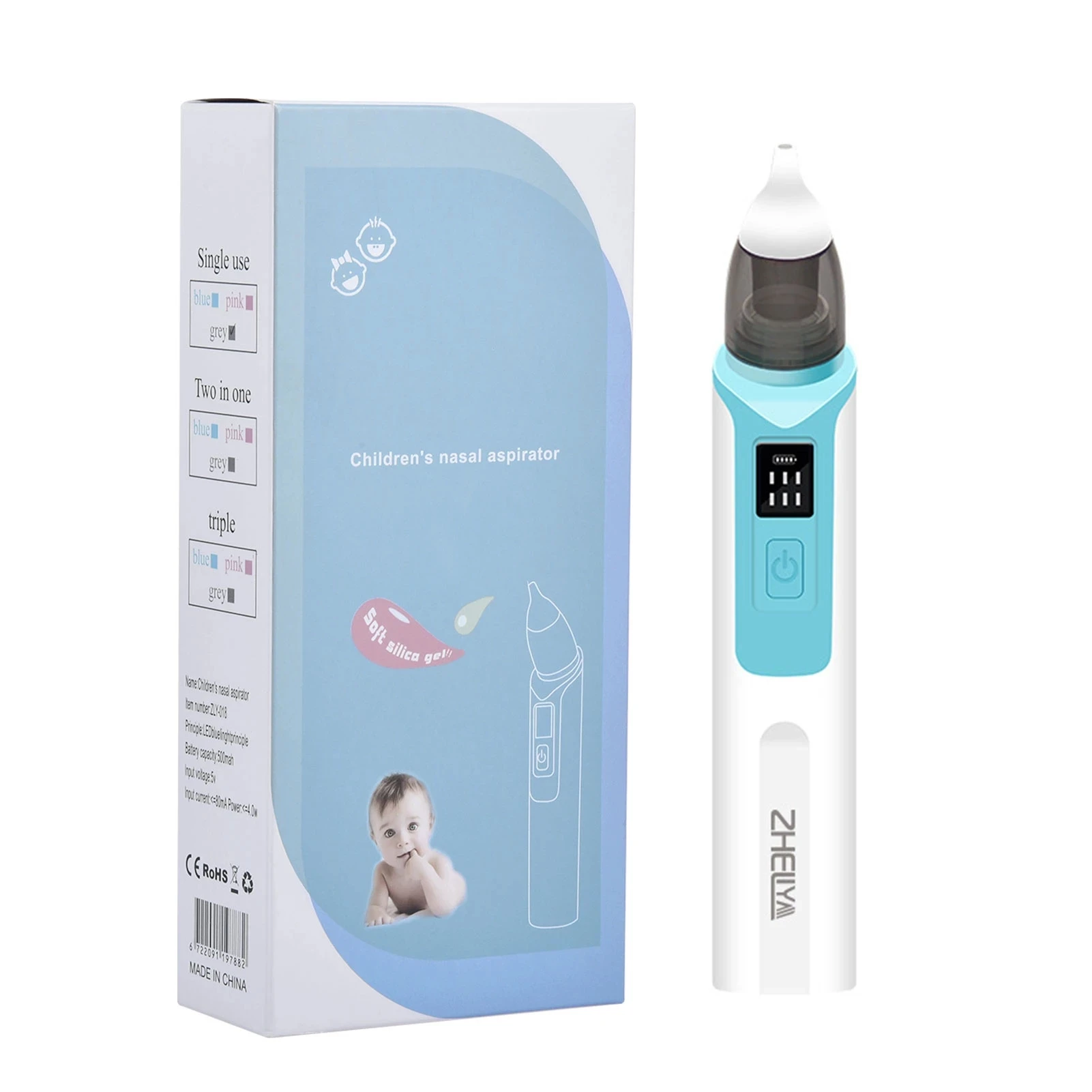 

Baby Nasal Aspirator Electric Baby Nose Cleaner Silicone Adjustable Suction Infants Clean Up Nasal Congestion Newborn Children