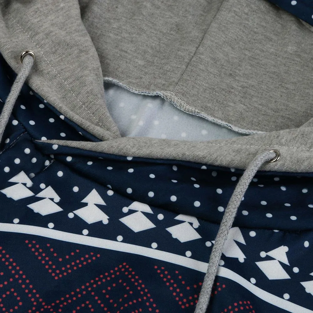 

Diiwii Women Hoodies Snowflake Elk Printed Hooded Sweatshirt Xmas Winter Warm Long Sleeve Pullover Top Girl Friend Christmas