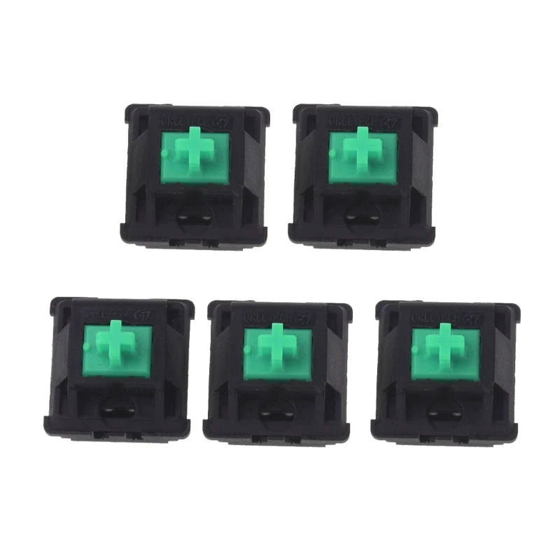 

5Pcs Greetech Green Switches Axis for razer Gaming Mechanical Keyboard for cherry MX 3pin Switch QXNF