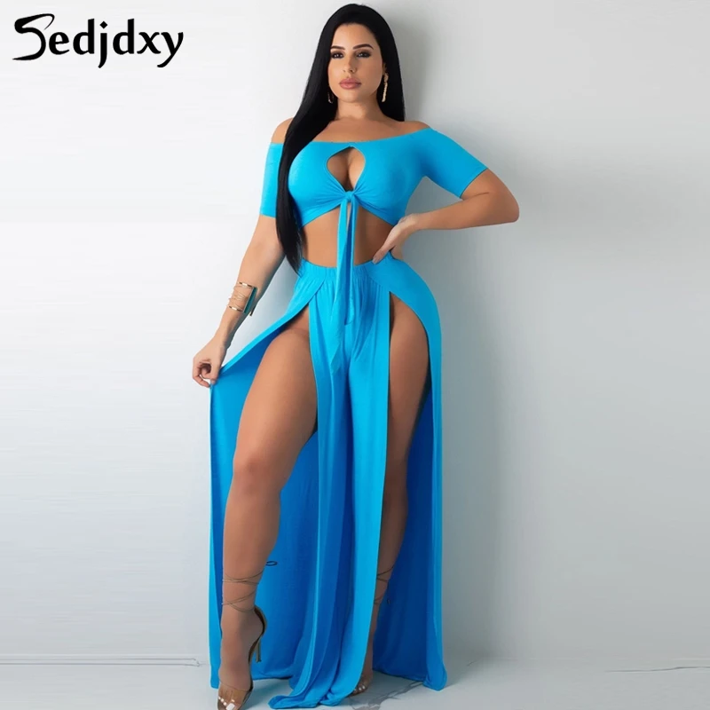 Платье с высоким разрезом без рукавов женское однотонное летнее сексуальное