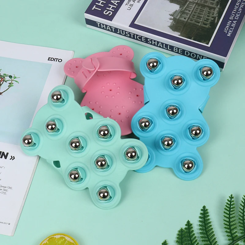

Body Massage Glove Roller Ball Anti-Cellulite Muscle Pain Relief Relax Massager For Neck Back Shoulder Buttocks Face Lift Tools