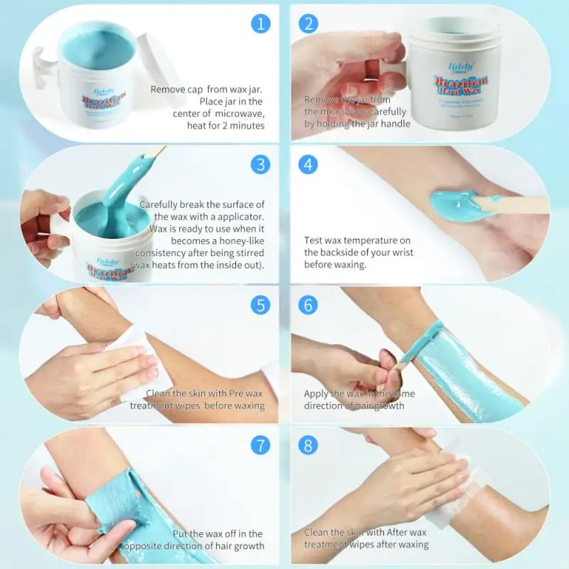 Безбумажный твердый воск крем для удаления волос без полосок микроволновый