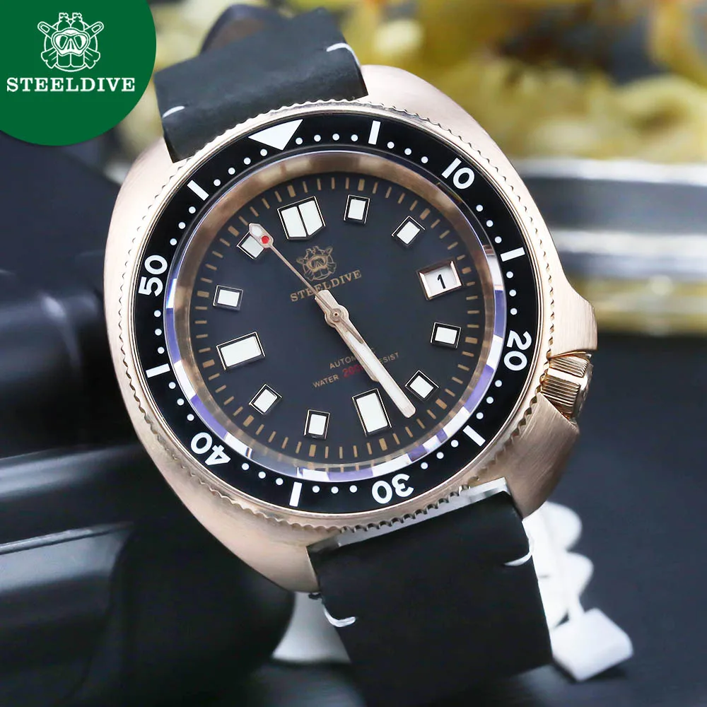 STEELDIVE мужские часы 200 м водонепроницаемые механические Роскошные автоматические