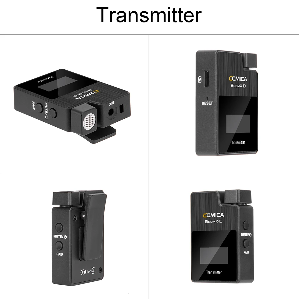 

COMICA 2.4G Digital Wireless Microphone System 50M Effective Range 3.5mm Interface for DSLR Mirrorless Cameras Smartphone mic