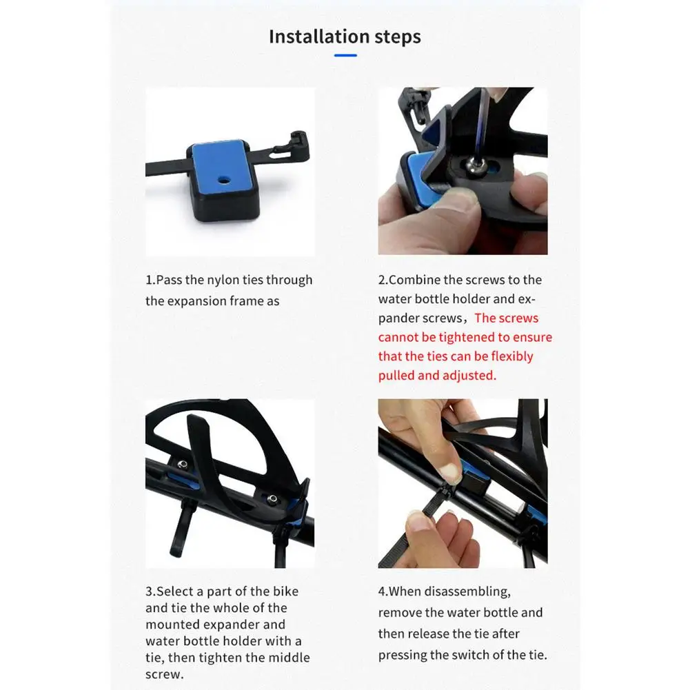 Cup Holder Adapter Bicycle Handlebar Water Bottle Cage Steel Kettle Rack Adjustable Rotation Mount Clam | Спорт и развлечения