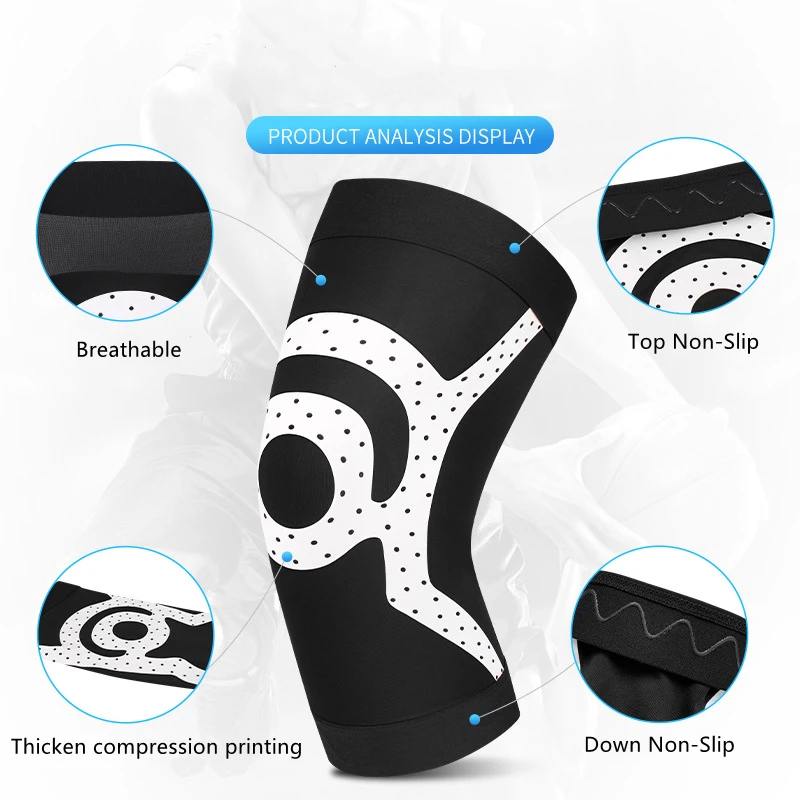 2PCS Breathable Knee Support Pads Compression Sleeve Brace Guard Protector for Jogging Running Gym Weightlifting Workout |